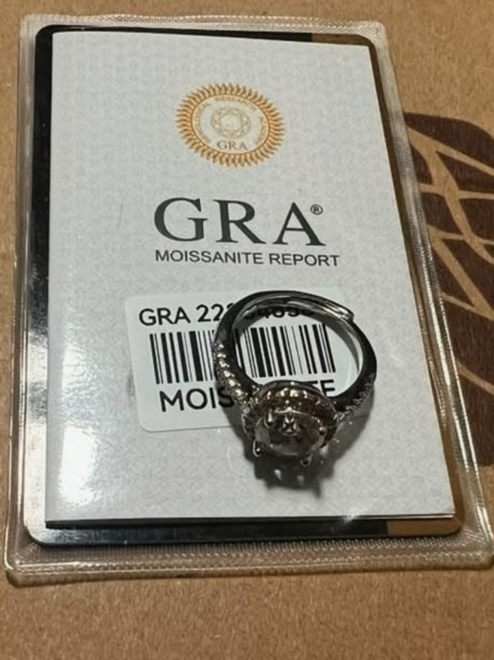 Moissanite White Gold-Color Halo Ring